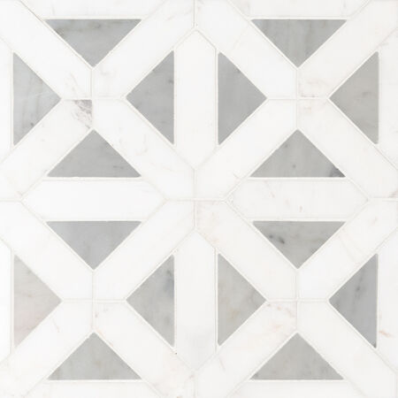 BIANCO DOLOMITE GEOMETRICA POLISHED Marble Tile