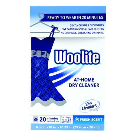 Woolite Fresh Scent Home Dry Cleaner Wipes 6 pk