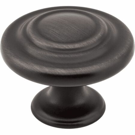Elements 1-5/1 in. Diameter Brushed Oil Rubbed Bronze Round Arcadia Cabinet Knob, Arcadia Collection