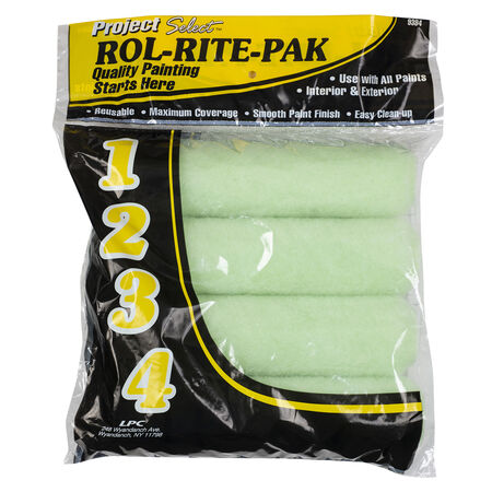 Linzer Rol-Rite-Pak Polyester 9 in. W X 3/8 in. Regular Paint Roller Cover 4 pk