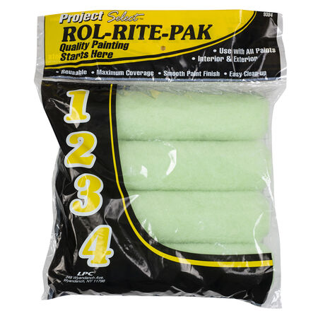 Linzer Rol-Rite-Pak Polyester 9 in. W X 3/8 in. S Regular Paint Roller Cover 4 pk