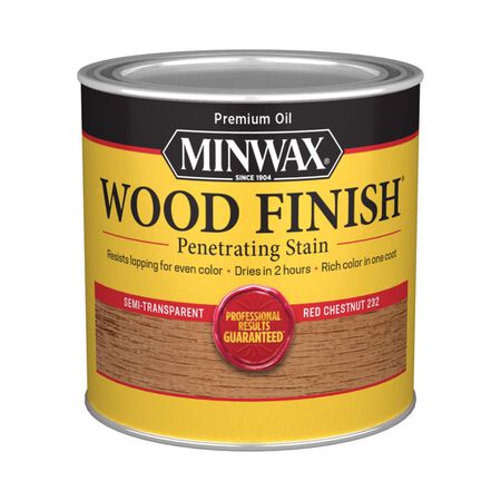 Minwax Wood Finish Semi-Transparent Red Chestnut Oil-Based Penetrating Wood Stain 1/2 pt
