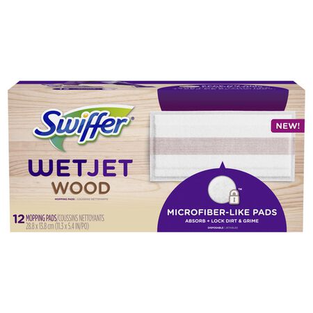 Swiffer Wetjet 5.4in. Wet Microfiber Mop Refill Pad 12 Pack
