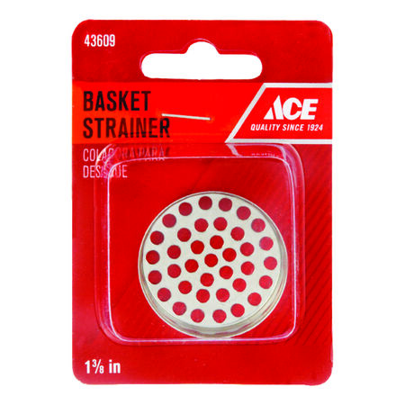 Ace 1-3/8 in. D Chrome Stainless Steel Replacement Strainer Basket