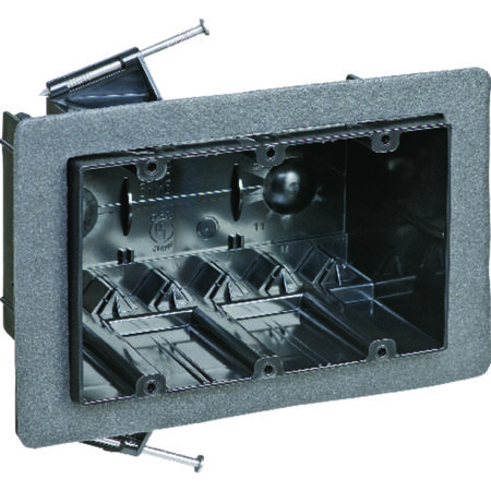 Carlon 54 cu in Rectangle Plastic 3 gang Electrical Box Black