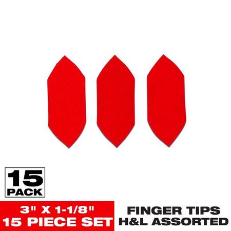 Diablo 3 in. L X 1-1/8 in. W 80/120/180 Grit Aluminum Oxide Detail Sanding Fingertips 15 pk