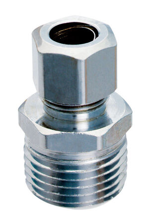 Ace 1/2 in. MPT T X 3/8 in. D Compression Brass Straight Connector