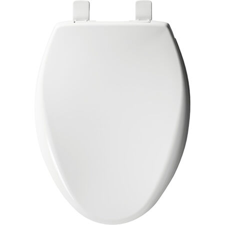 Bemis Slow Close Elongated White Plastic Toilet Seat