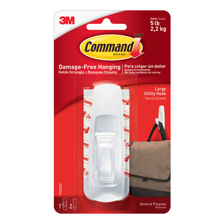 Command Large Plastic Hook 3-7/8 in. L 1 pk