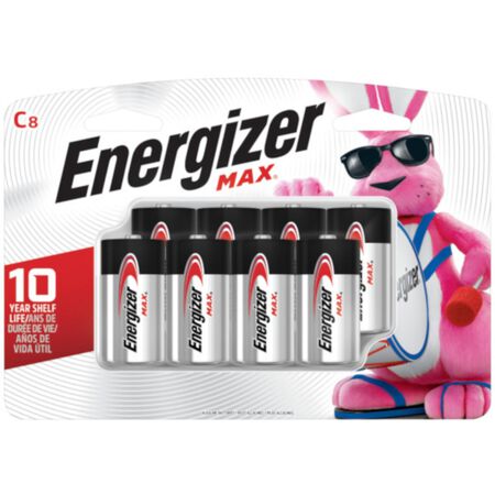 Energizer Max C Alkaline Batteries 8 pk Carded