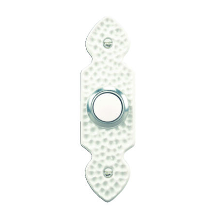 Heath Zenith White Metal Wired Pushbutton Doorbell