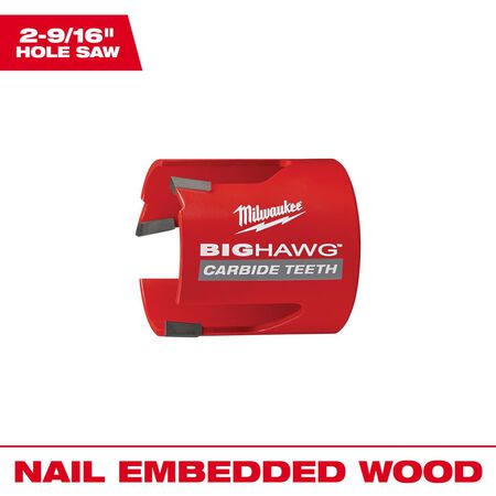 Milwaukee Big Hawg 2-9/16 in. Carbide Tipped Hole Saw 1 pc