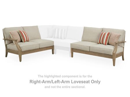 Ashley Clare View Sectional Sofa/Loveseat Set with Cocktail Table