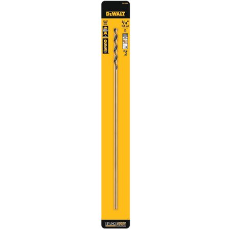 DeWalt Black & Gold 3/16 in. X 12 in. L High Speed Steel Split Point Aircraft Drill Bit Straight Sha
