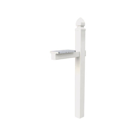 Gibraltar Mailboxes Whitley 57 in. White PVC Mailbox Post