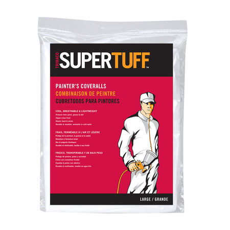 Trimaco SuperTuff Polypropylene Painter's Coveralls White L 1 pk
