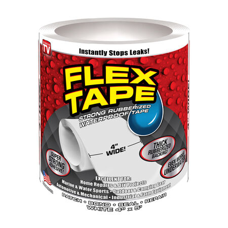 FLEX SEAL Family of Products FLEX TAPE 4 in. W X 5 ft. L White Waterproof Repair Tape