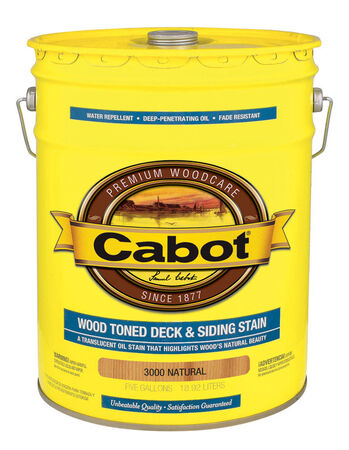 Cabot Wood Toned Transparent Oil-Based Deck and Siding Stain Natural 5 gal.