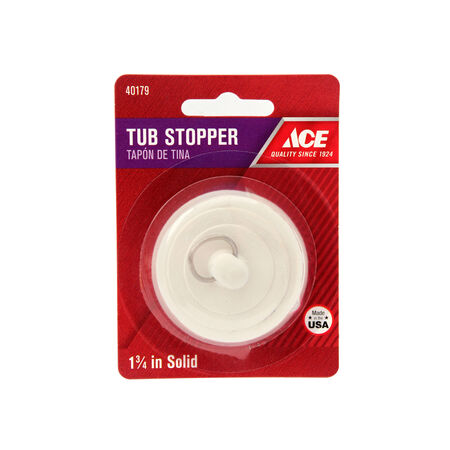 Ace 1-3/4 in. White Rubber Tub Stopper