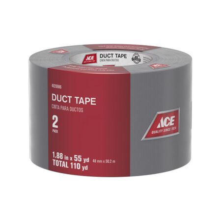ACE 1.88 in. W X 55 yd L Gray Duct Tape 2 pk