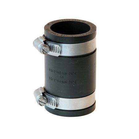 Fernco Schedule 40 1-1/4 in. Hub X 1-1/4 in. D Hub PVC Flexible Coupling 1 pk