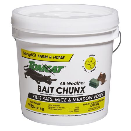 Motomco Tomcat Toxic Bait Blocks For Mice and Rats 9 lb
