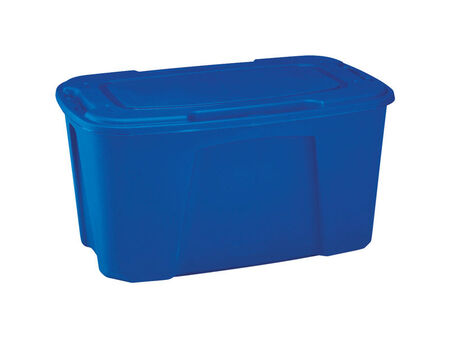Homz 49 gal Blue Storage Tote w/Wheels 24 in. H X 38.125 in. W X 18.5 in. D Stackable