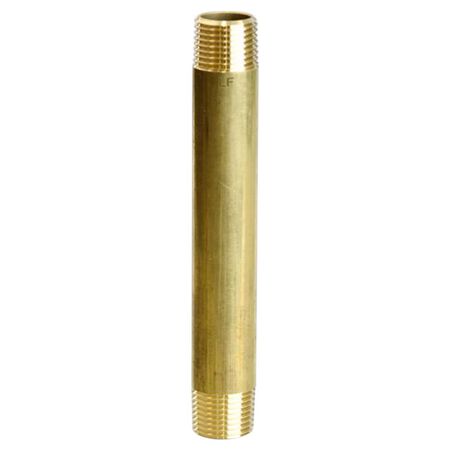 ATC 1/2 in. MPT 1/2 in. D MPT Yellow Brass Nipple 5-1/2 in. L