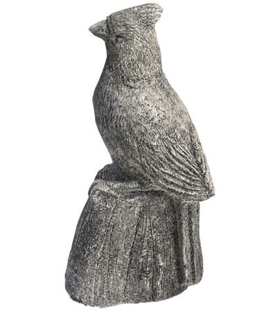 Athens Stonecasting Cardinal on a Stump Statue