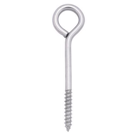 Hampton 1/4 in. X 3-3/4 in. L Stainless Stainless Steel Lag Thread Eyebolt