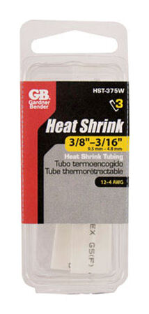 GB 3/8 in. Dia. White Heat Shrink Tubing 3