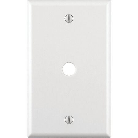 Leviton White 1 gang Thermoset Plastic Cable/Telco Wall Plate 1 pk