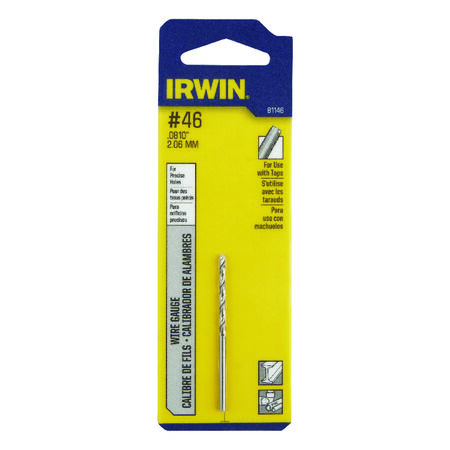 Irwin #46 X 2-1/8 in. L High Speed Steel Wire Gauge Bit 1 pc