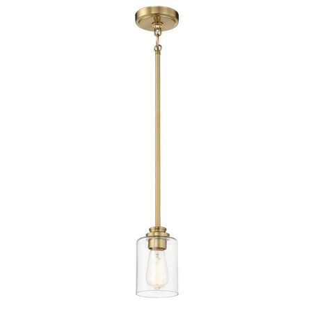Craftmade Bolden 1 Light Mini Pendant in Satin Brass