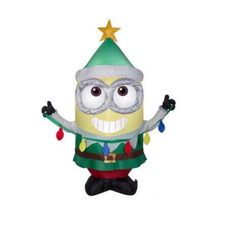 Gemmy Airblown LED Minions 3.5 ft. Dave as Elf Inflatable