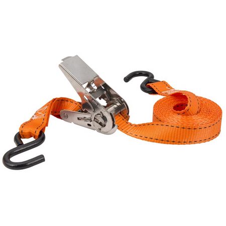 Keeper 1 in. W X 10 ft. L Orange Tie Down w/Ratchet 300 lb 4 pk