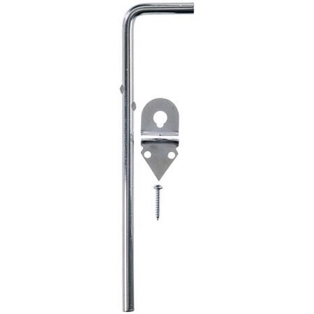 Ace 12 in. L Metallic Zinc Cane Bolt 1 pk