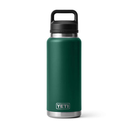YETI Rambler 36 oz Black Forest Green BPA Free Bottle with Chug Cap