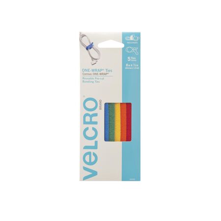 VELCRO Brand ONE-WRAP Small Nylon Ties 8 in. L 5 pk