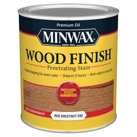 Minwax Wood Finish Semi-Transparent Red Chestnut Oil-Based Penetrating Wood Stain 1 qt