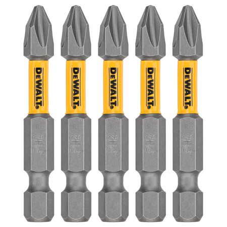 DEWALT Max Fit Phillips #2 X 2 in. L Screwdriver Bit Set Steel 5 pk