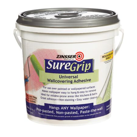Zinsser SureGrip High Strength Glue Clear Wallcovering Adhesive 1 gal