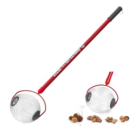 Garden Weasel 47.5 in. Steel Nut Gatherer Steel Handle