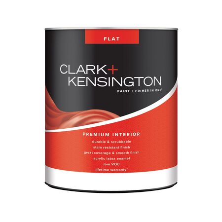 Clark+Kensington Flat Designer White Paint + Primer Interior 1 qt