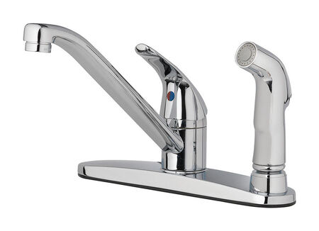 OakBrook Essentials One Handle Chrome Kitchen Faucet Side Sprayer Included