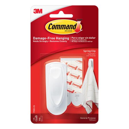 3M Command Medium Plastic Spring Clip 3 in. L 1 pk