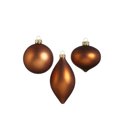Raz Imports 3 in. MATTE BROWN ORNAMENT