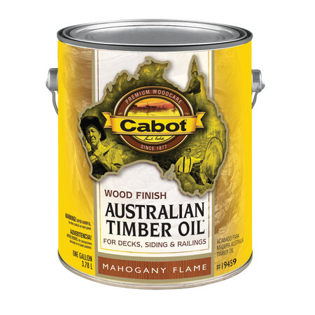 Cabot Transparent 19459 Mahogany Flame Oil-Based Natural Oil/Waterborne Hybrid Australian Timbe