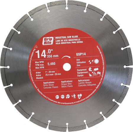 Grip-Rite Prime Industrial Saw Blade, 14"
