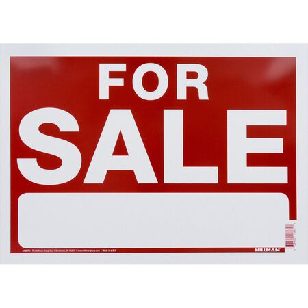 HILLMAN English Red Sign 10 in. H X 14 in. W